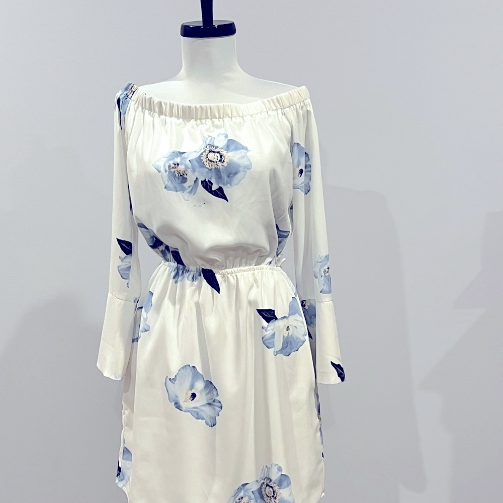 Elegant Off-Shoulder Floral Dress